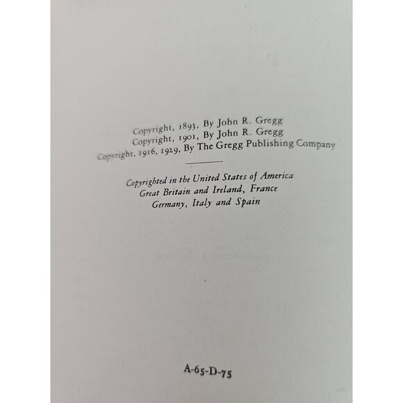 1929 Gregg Shorthand Anniversary Edition HB Book by John Robert Gregg - Picture 5 of 13